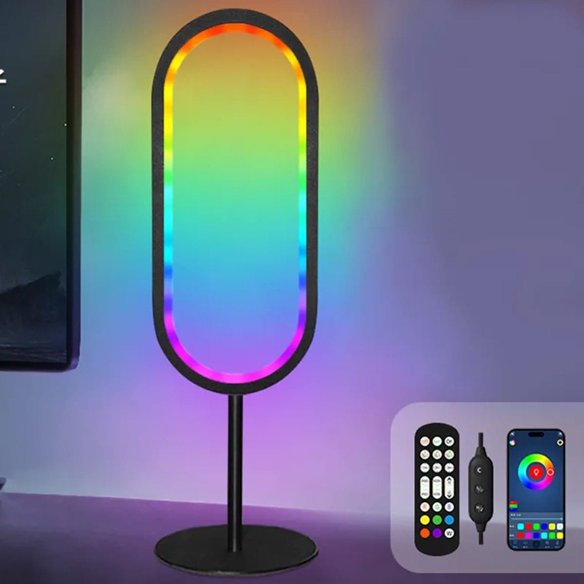 ARO RGB DE MESA CON CONTROL