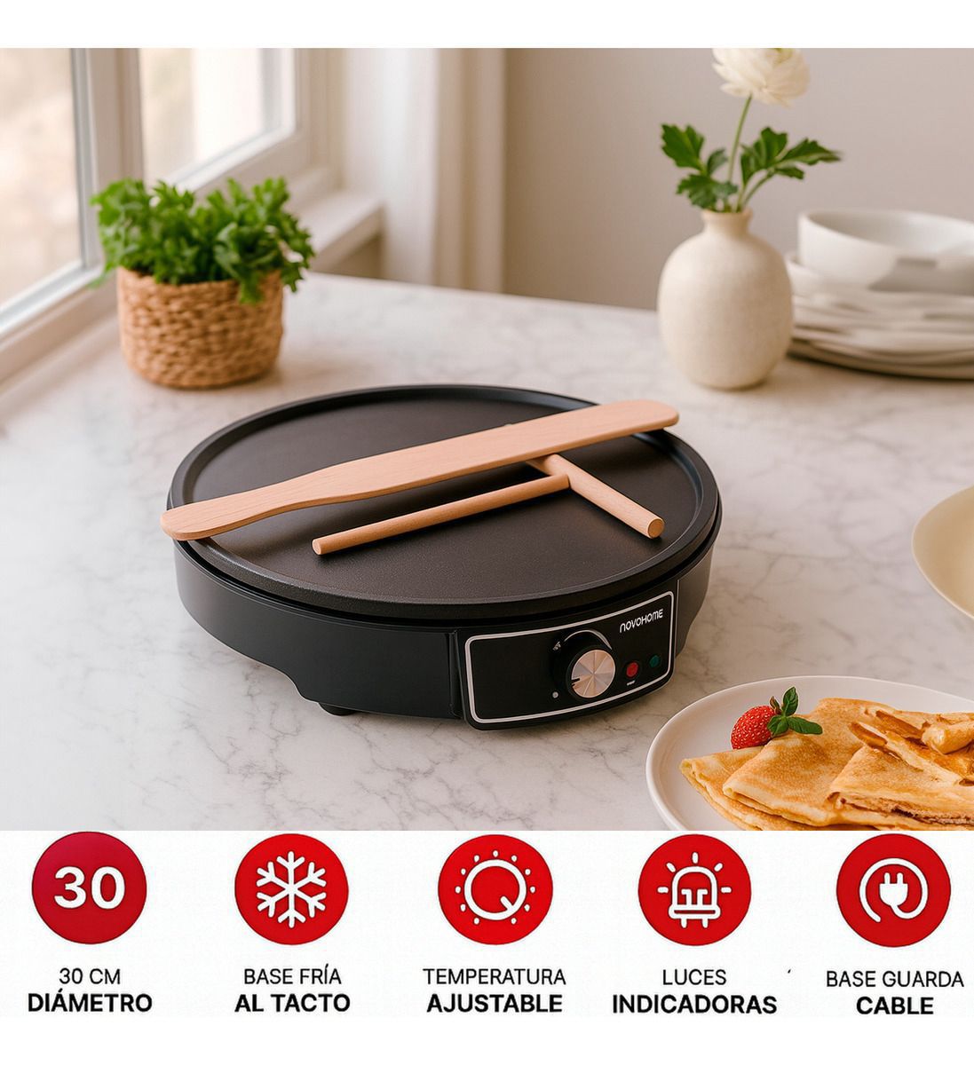 🥞🥞_NOVOHOME CREPERA C/ACCESORIOS_🥞🥞