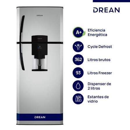 HELADERA DREAN 362 L SILVER